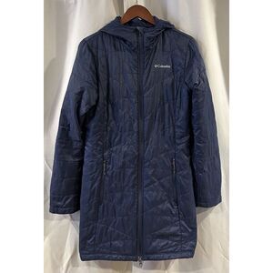 Columbia Mighty‎ Lite Hooded Jaket Women's Size: M Black Omni Shield Heat Coat